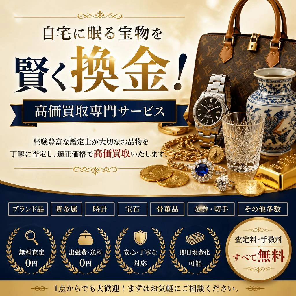 自宅に眠る宝物を賢く換金！高価買取専門サービス