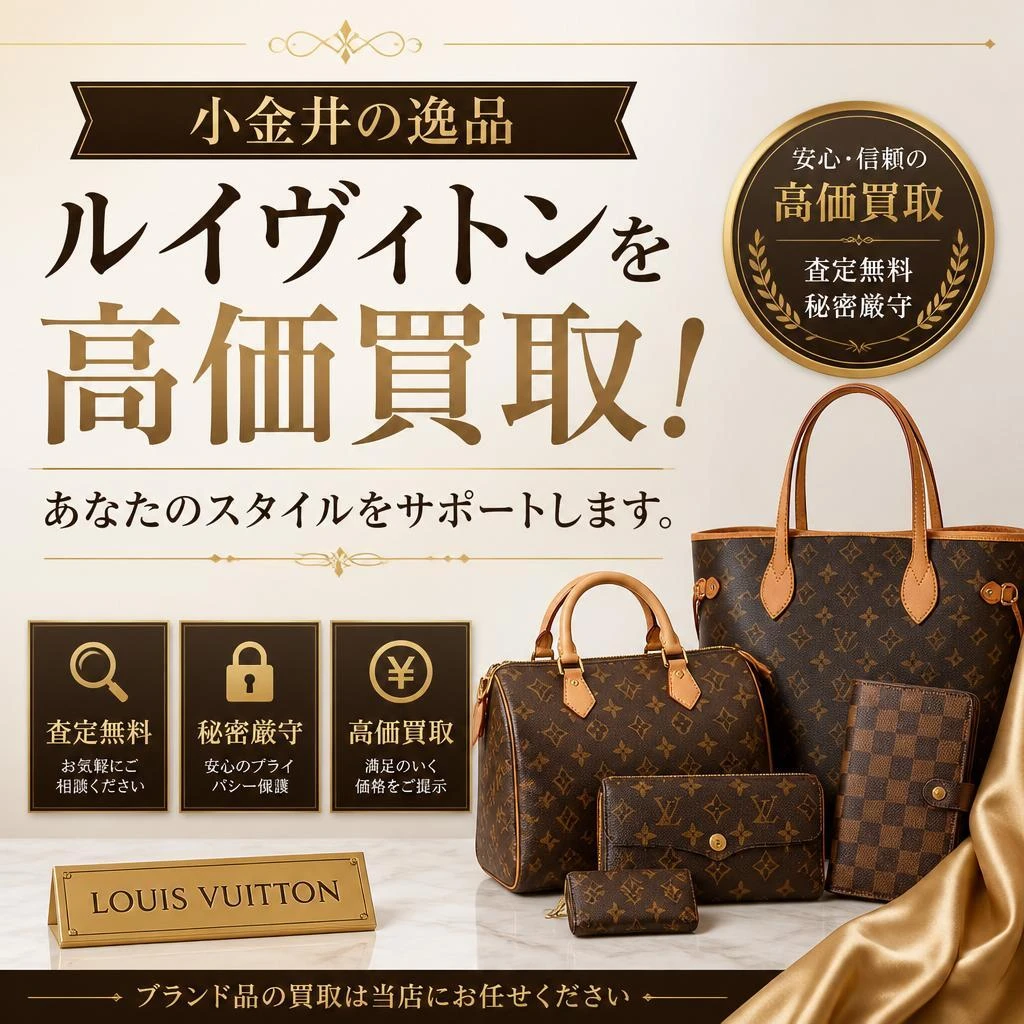 小金井の逸品、ルイヴィトンを高価買取！あなたのスタイルをサポートします。
